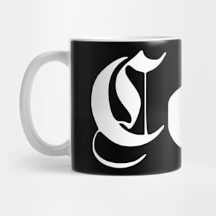 Celle written with gothic font Mug